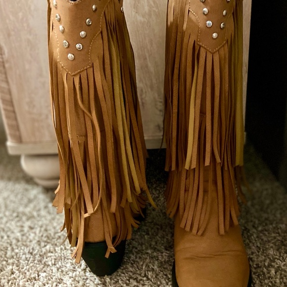 Fringe Cowboy Boots - Picture 3 of 3